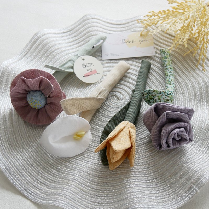 【出産祝いギフト】ベビー玩具ラトル　4点セット　ダスティ―カラー - ベビー用小物 - コットン・麻 多色