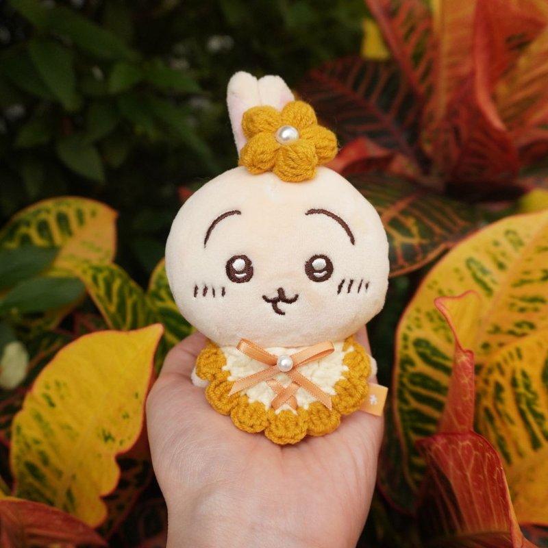 金木樨-賞花領巾 娃衣 吉伊卡哇 ちいかわ Chiikawa 10cm - 公仔/玩偶 - 棉．麻 黃色