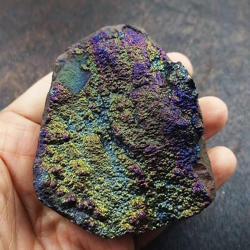 カンチャナブリ、カオウンクラムの洞窟から採れるレクライ7色、100%天然ミネラル、縁起の良い石。 - ネックレス - 石 多色