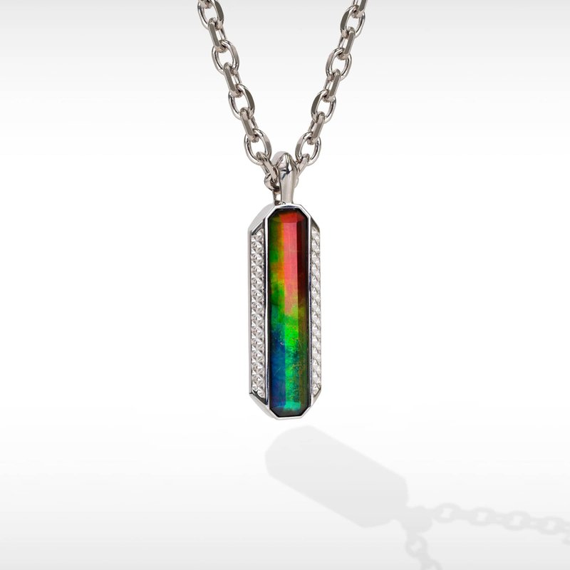 Lunar ammolite pendant in sterling silver - 手鍊/手環 - 純銀 