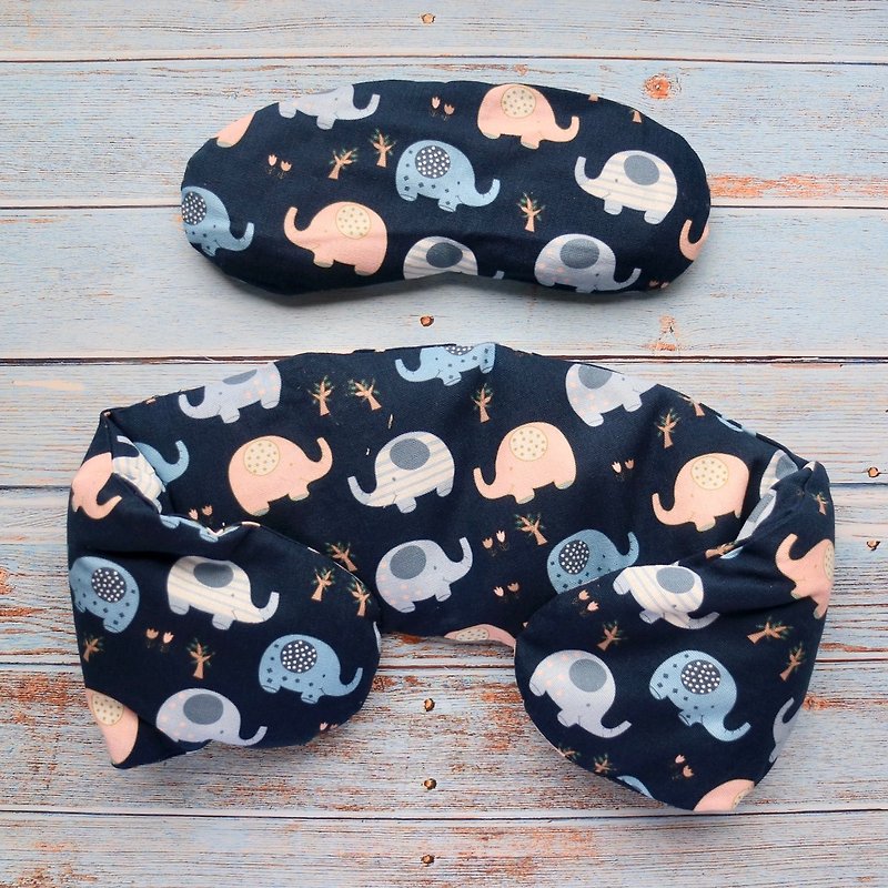 [Blue Elephant] Herbal hot compress pad and warm compress eye mask for shoulder and neck, microwave heating to relieve shoulder and neck pain - その他 - コットン・麻 