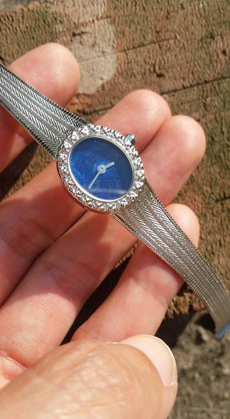 【Lost And Find】Natural lapis lazuli ring watch - Women's Watches - Gemstone Blue