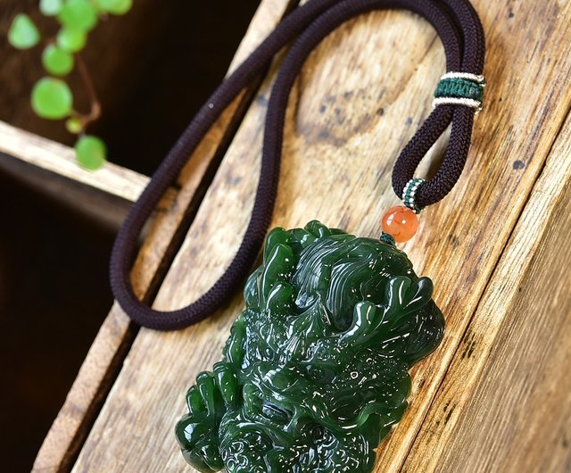 精品天然和田玉碧玉龍手把件雕工精緻一念之間｜其他人氣榜- Pinkoi