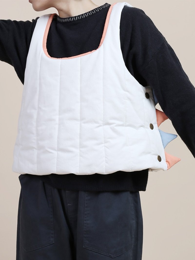petite pure cotton vest chic suspenders layered sweater - เสื้อกั๊กผู้หญิง - ผ้าฝ้าย/ผ้าลินิน หลากหลายสี