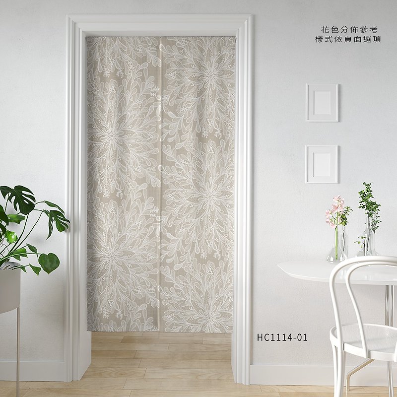 Original printed door curtain Linen Lace linen lace HC1114 - Doorway Curtains & Door Signs - Polyester 