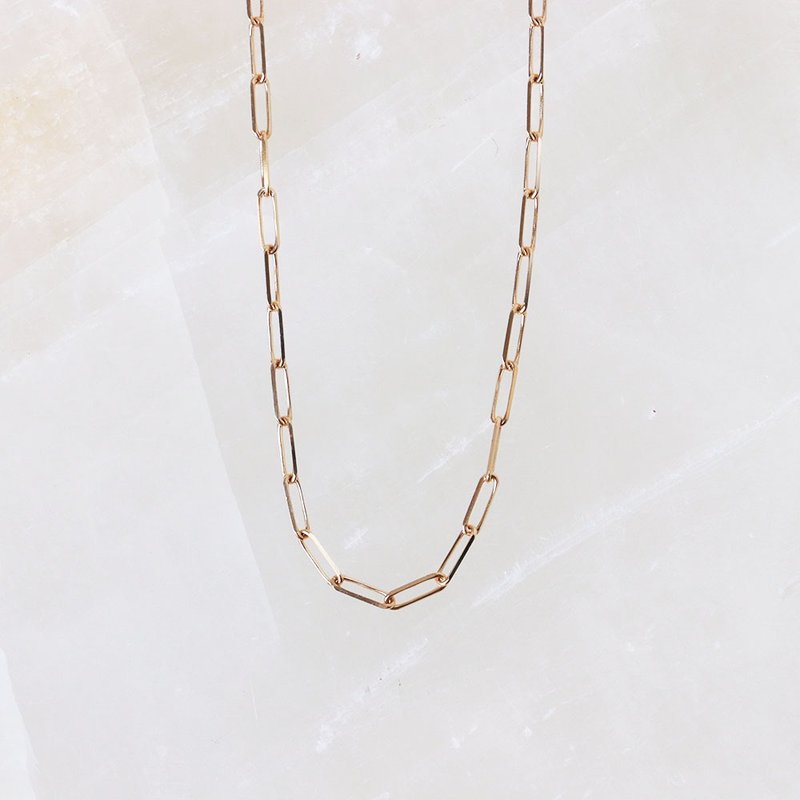 Visel long hoop necklace - สร้อยคอ - เครื่องประดับ สีทอง