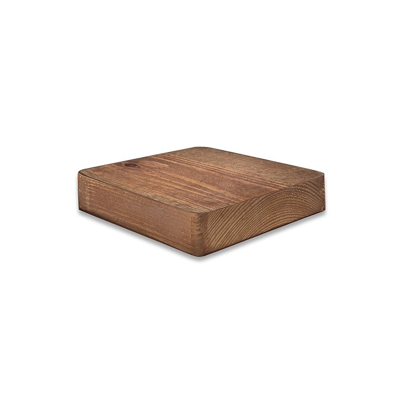 Log thick cut coaster solid wood four-color CU047 - Coasters - Wood Brown