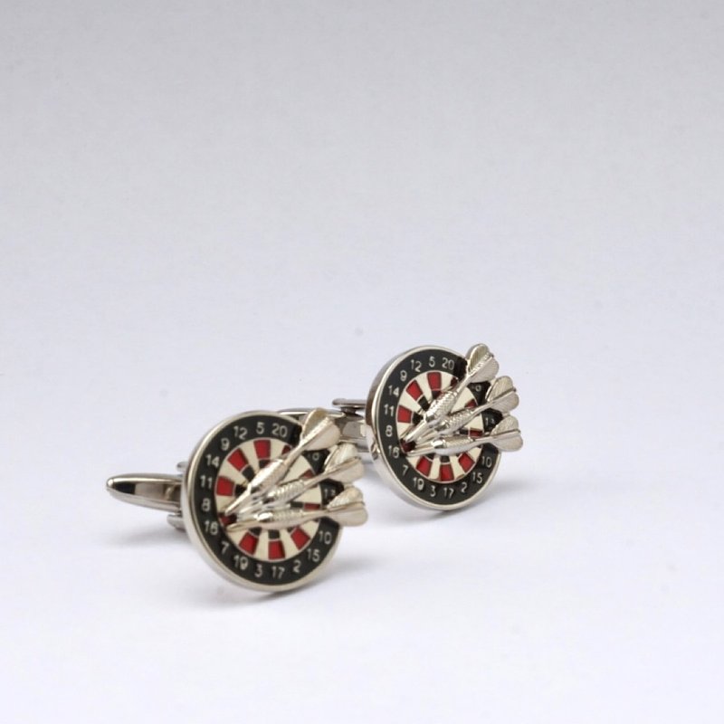 標靶和飛標 箭靶 袖扣 Flak Cufflink - 袖口鈕 - 其他金屬 