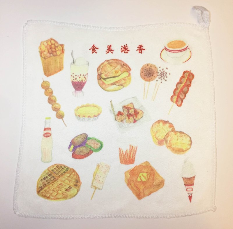 Hong Kong Series-Hong Kong Gourmet Towel - Handkerchiefs & Pocket Squares - Other Man-Made Fibers 