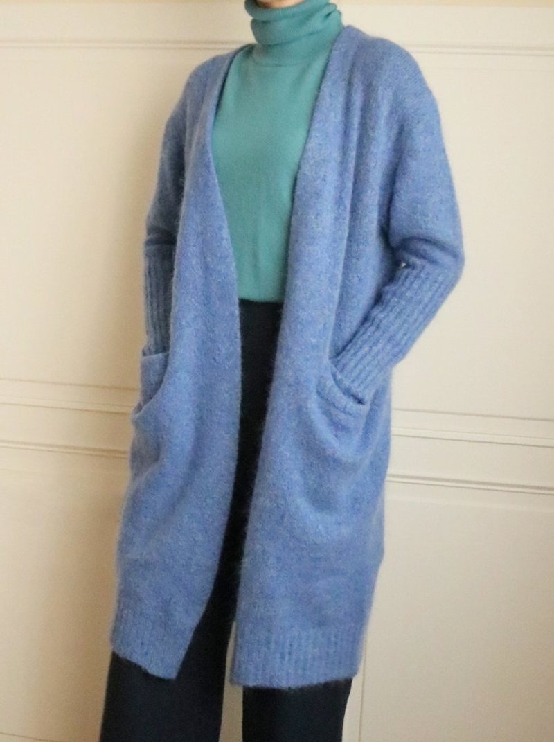 Elena Cardigan - 毛衣/針織衫 - 羊毛 藍色