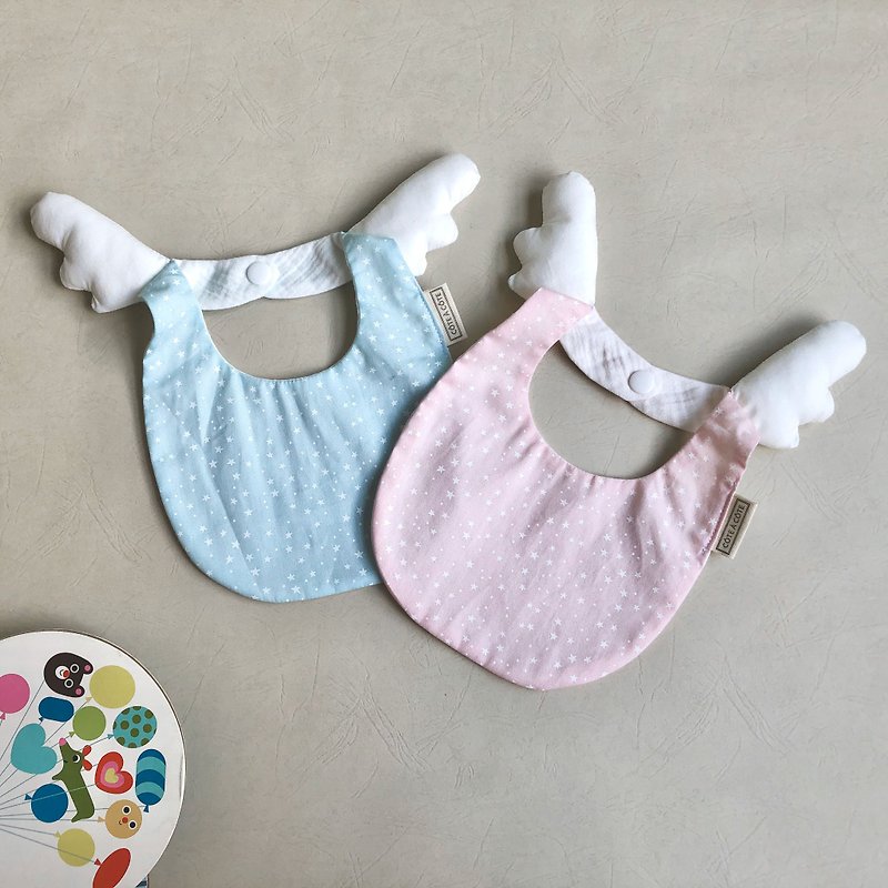 【Custom embroidery】Little angels and little devils three-dimensional wings bibs in four styles