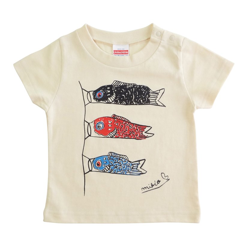 こいのぼり ベビー キッズ tシャツ Natural 90 100 110 120 130 140 - 男/女童裝 - 棉．麻 卡其色