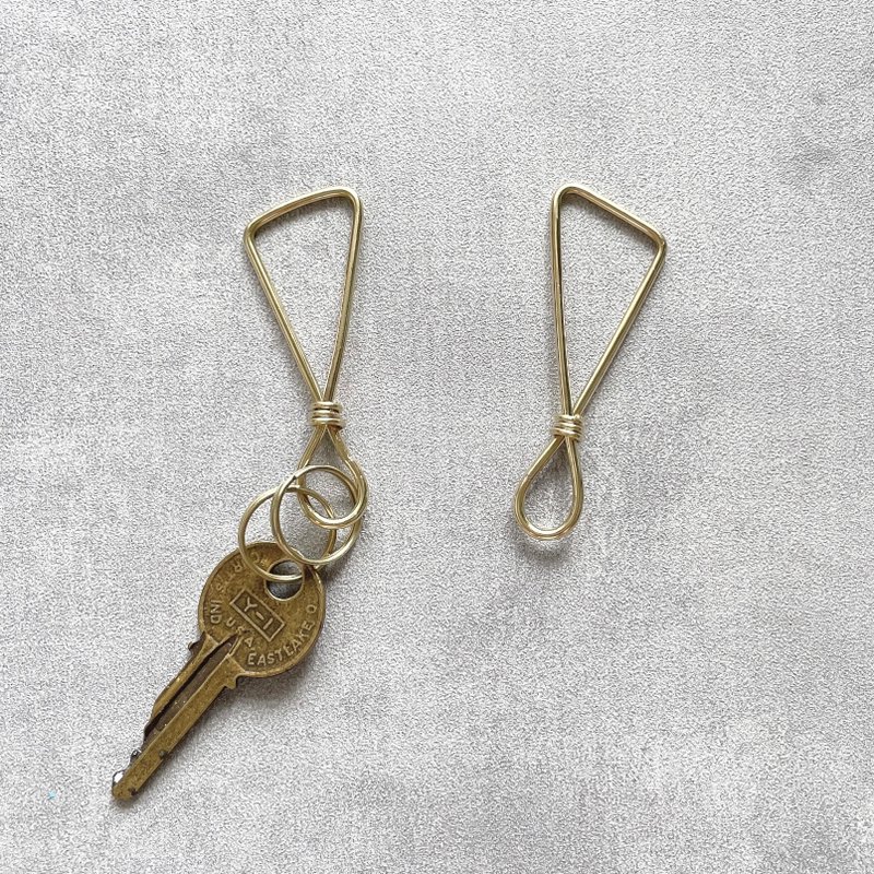 Delicate brass key ring - Keychains - Copper & Brass Gold