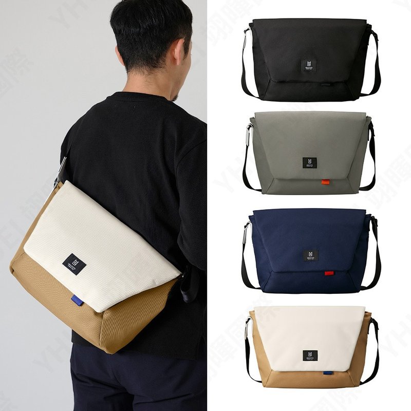 【MILESTO】Hutte 系列隨身郵差包(大容量款L)多色可選 - 側背包/斜背包 - 聚酯纖維 多色