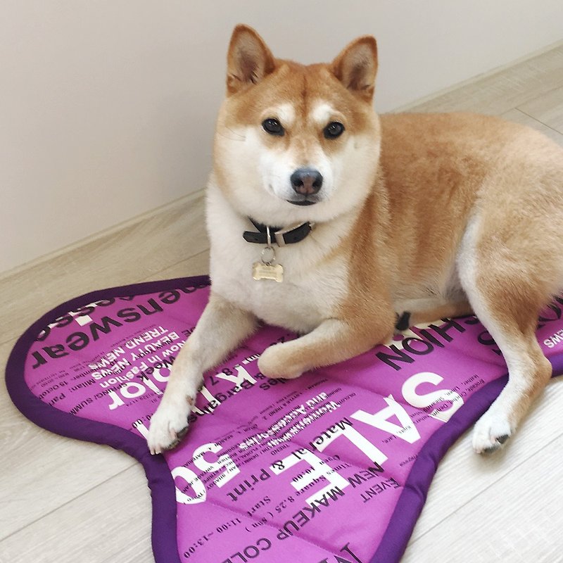 Dog-Fashion Pet Mat (Purple) - ที่นอนสัตว์ - ผ้าฝ้าย/ผ้าลินิน สีม่วง