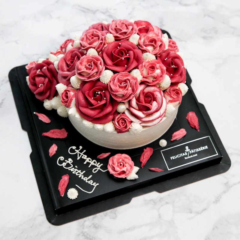 [Valentine's Day Gift] 6-inch Rose Love Hardcover Edition/Rose/Limited to North City Express/5-7 Days Delivery - Cake & Desserts - Fresh Ingredients Red