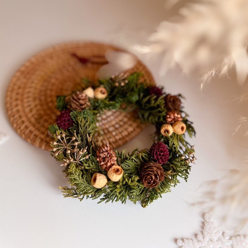 Christmas gift box l Christmas donut garland l Customizable color gift exchange Christmas - Plants - Plants & Flowers Green