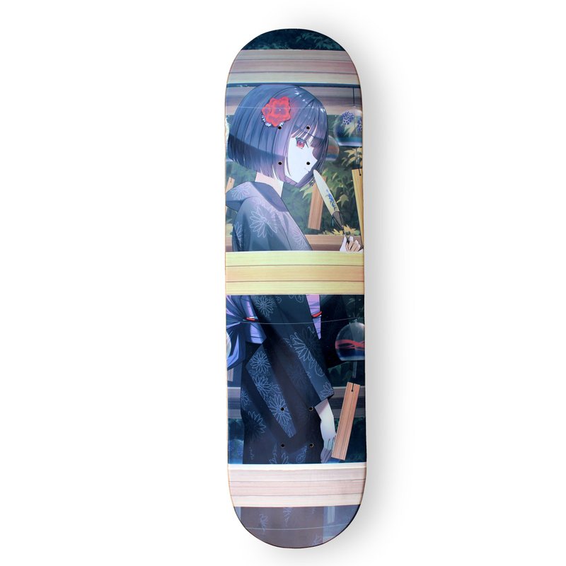 【 日本文様をアップデートする 】古弥月　コラボスケボーデッキ - 海報/掛畫/掛布 - 木頭 多色