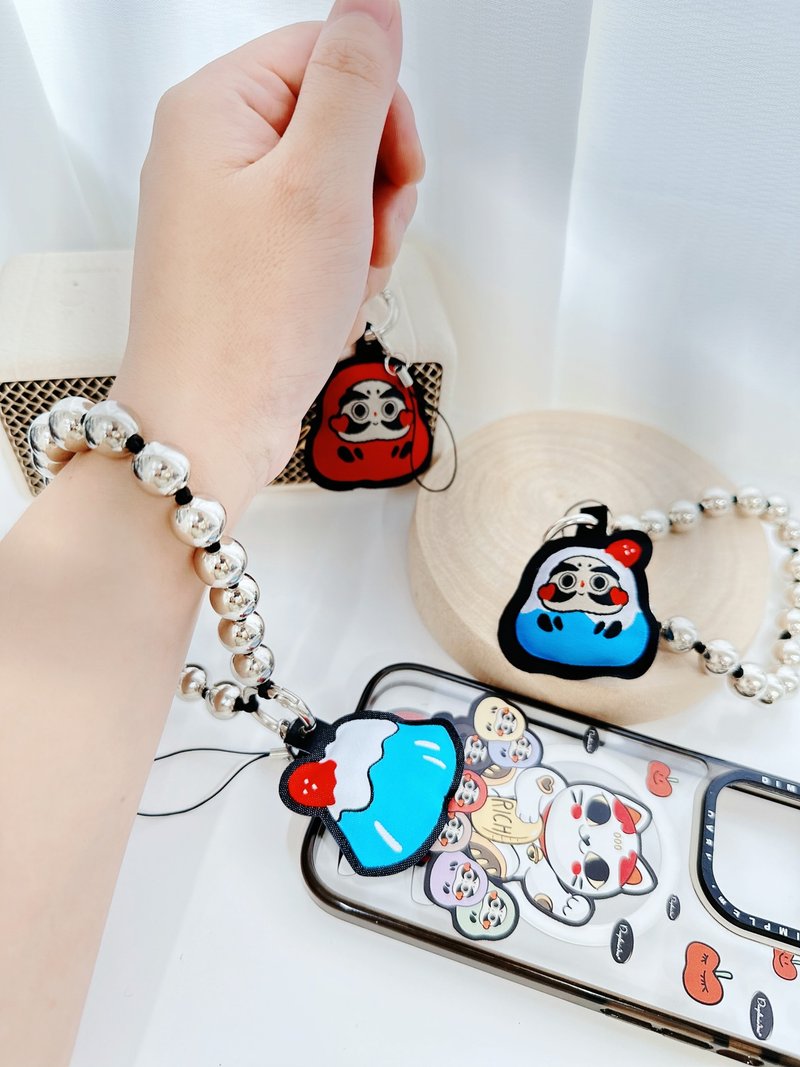 Daruma mobile phone lanyard Mount Fuji mobile phone lanyard mobile phone pendant mobile phone chain mobile phone hanging chain - Phone Accessories - Other Materials Silver