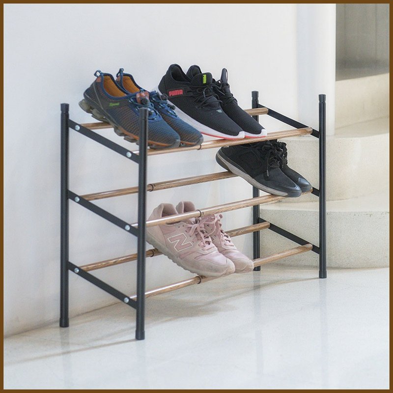 【ikloo】日系典雅三層收納鞋架 - 衣櫃/鞋櫃 - 其他材質 