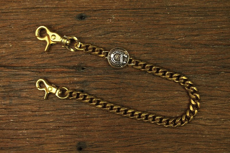 [METALIZE] Carved Hook Rotating MT Horseshoe Waist Chain - ที่ห้อยกุญแจ - โลหะ สีเหลือง