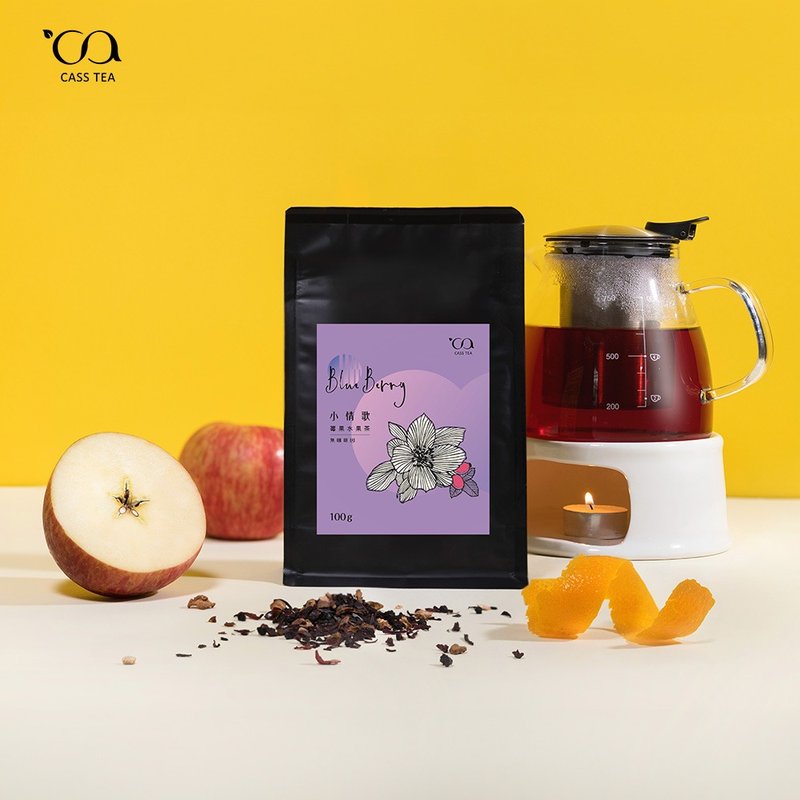 [User Bag Original Leaf Loose Tea] CASS TEA Little Love Song Caffeine-Free Berry Fruit Tea 100g - Tea - Other Materials Purple