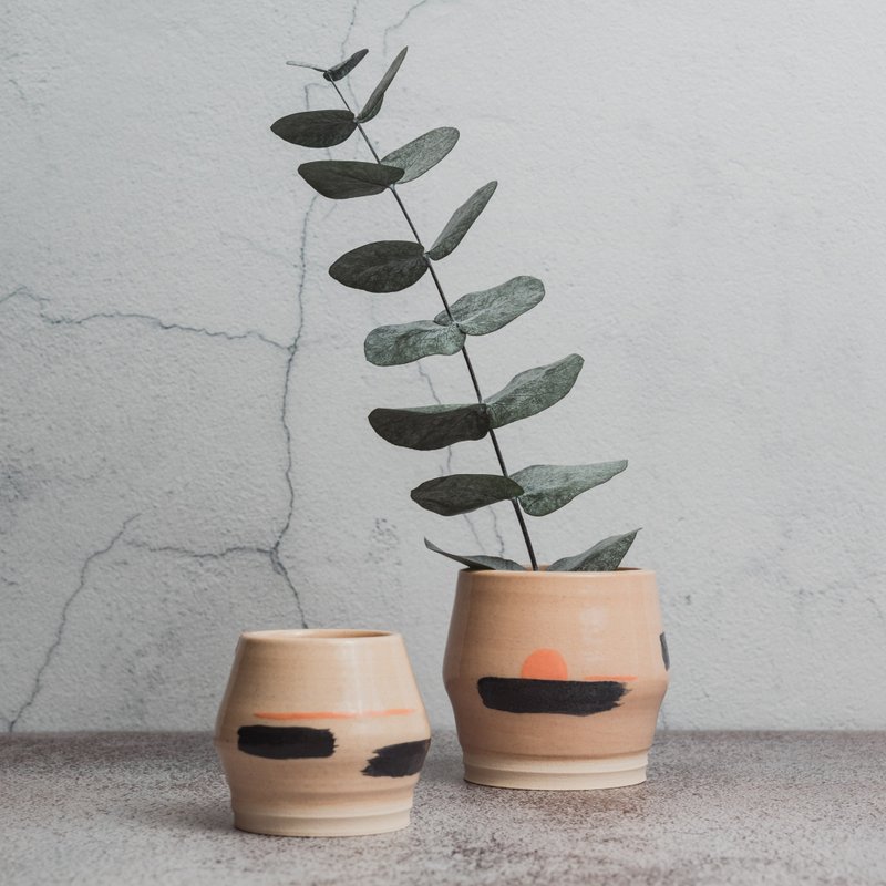 Ceramics Art l Sunrise S Vase/Set - เซรามิก - ดินเผา สีทอง