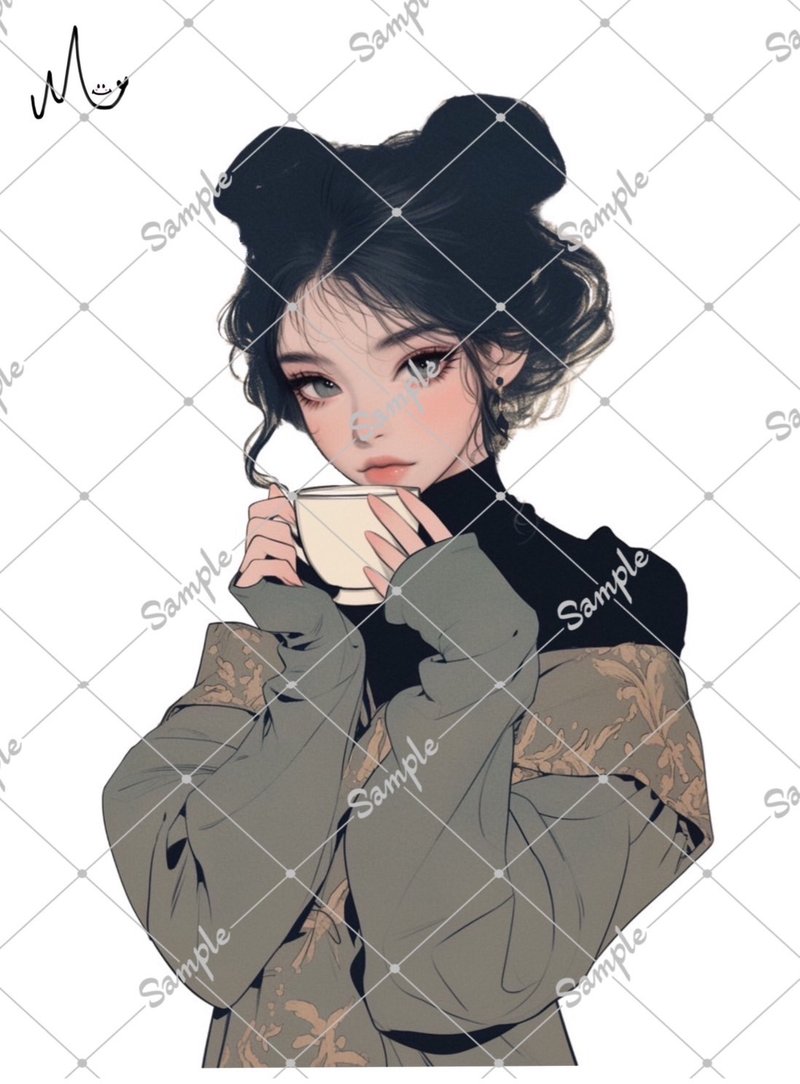 オリジナル人物ステッカー - 貼紙 - 紙 
