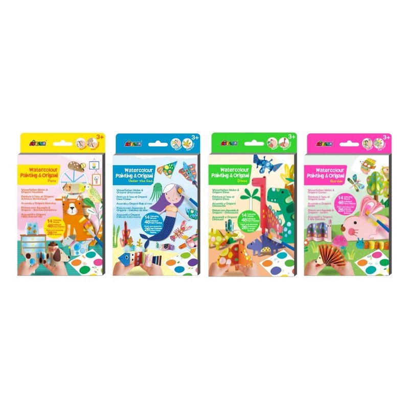 【德國Avenir Kids】立體著色摺紙系列(全系列四款) - 寶寶/兒童玩具/玩偶 - 紙 