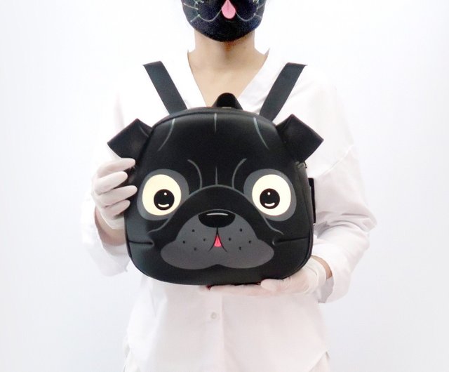 Black cheap pug backpack