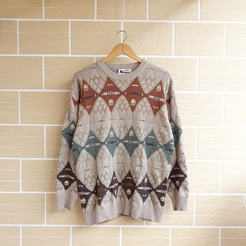 │Slow│ changing - vintage retro sweater │vintage neutral Arts Institute of wind.... - Men's Sweaters - Other Materials Multicolor