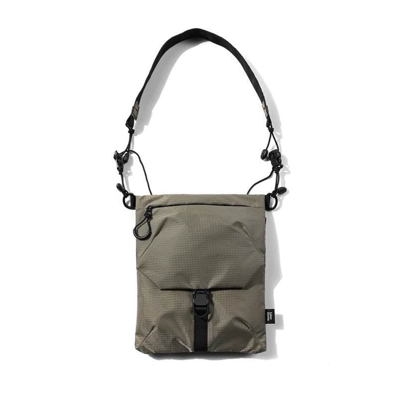 LAYR Fidlock Sacoche Khaki - กระเป๋าแมสเซนเจอร์ - ไนลอน สีเทา