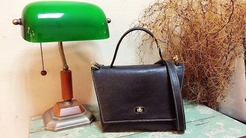 Leather handbag - Handbags & Totes - Genuine Leather Gray