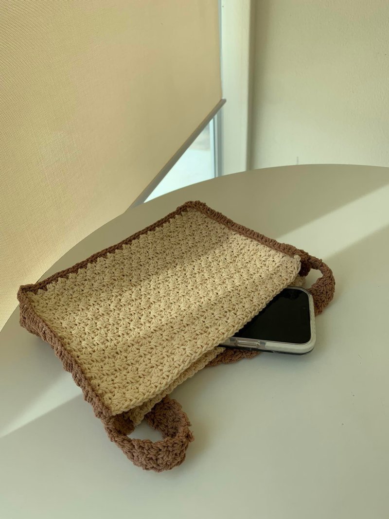 Crochet  Mini Toasty bag - Handbags & Totes - Polyester Brown