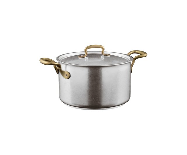 Sambonet】1965 Vintage 復古系列不鏽鋼雙耳湯鍋20cm-附蓋Sambonet