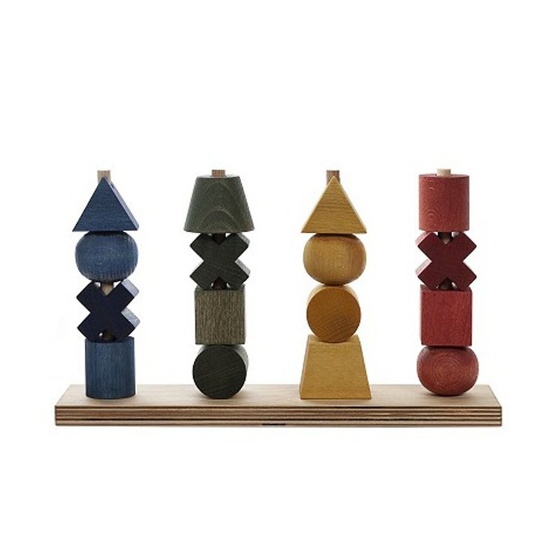 Wooden Story - 幾何疊疊樂 - Rainbow - XL - 寶寶/兒童玩具/玩偶 - 木頭 