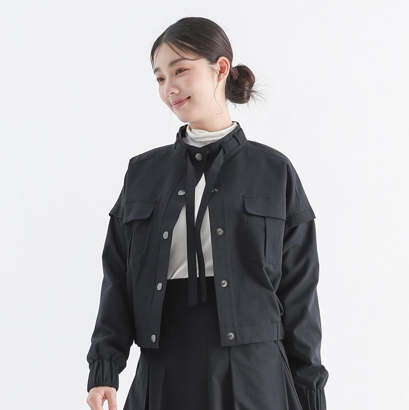 Xiaosuo_xiaosuo short jacket_24AF301_black - Women's Casual & Functional Jackets - Polyester Black