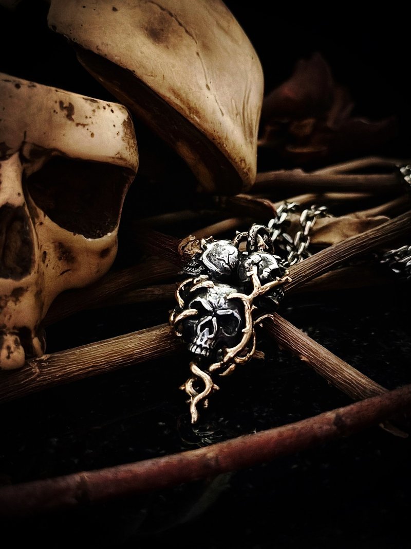 【搖滾龐克系列】生命 anima 925純銀 墜飾(不含鍊) - 項鍊 - 純銀 銀色