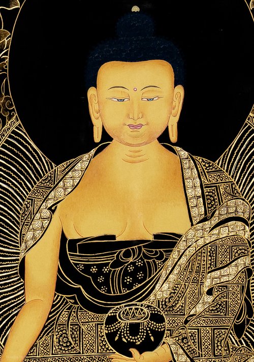 釈迦牟尼仏の仏教タンカ絵画 - ショップ Boudha Stupa Thanka Centre ウォールデコ・壁紙 - Pinkoi