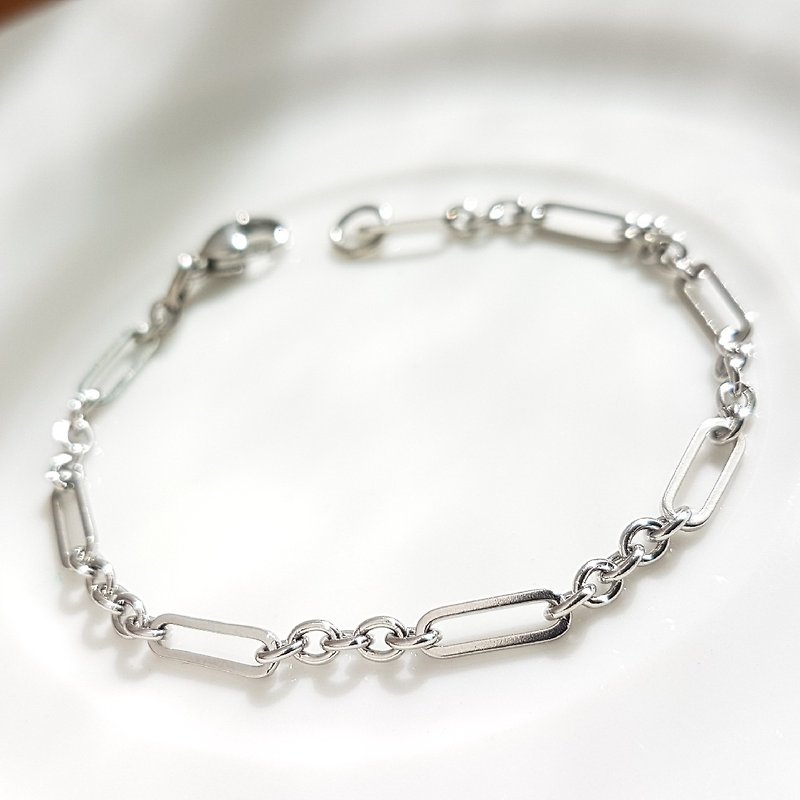 Stainless steel bracelet (W)3.5mm (L)15-19cm - สร้อยข้อมือ - สแตนเลส สีเงิน