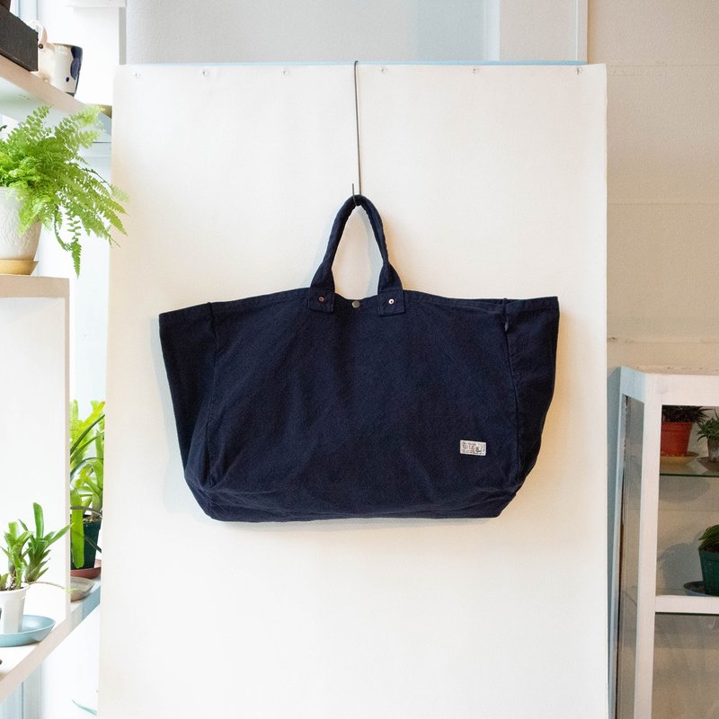 Stylist Bag [Dark Blue] (VC-15) - กระเป๋าแมสเซนเจอร์ - ผ้าฝ้าย/ผ้าลินิน สีน้ำเงิน