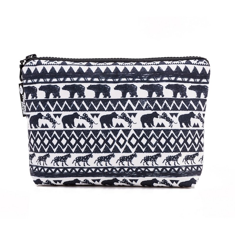 【Totem Series】Bear Leopard Universal Storage Bag - Toiletry Bags & Pouches - Polyester Black