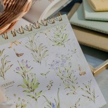 花的顏色線圈筆記本 - 翡翠