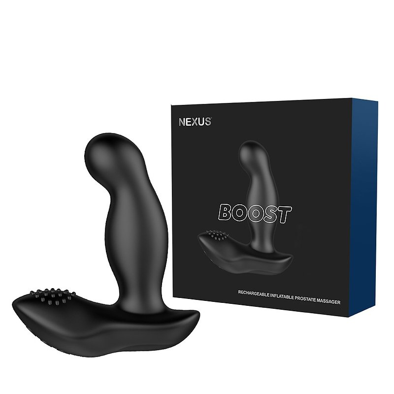British Nexus BOOST inflatable double stimulation rear court stick sex toys jumping egg massage stick - Adult Products - Other Materials Black