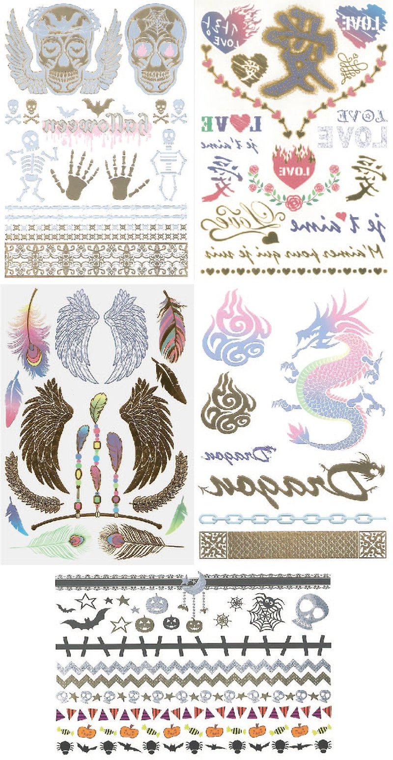 歡樂萬聖節(彩色)-by toki【玩刺青】發揮創意 讓你的飾品與眾不 - 紋身貼紙/刺青貼紙 - 紙 多色