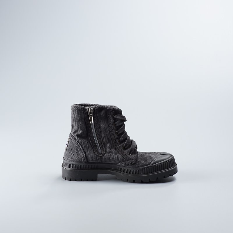 Spanish canvas shoes winter bristles black blackhead wash old 880777 adult size - รองเท้าลำลองผู้หญิง - ผ้าฝ้าย/ผ้าลินิน สีดำ