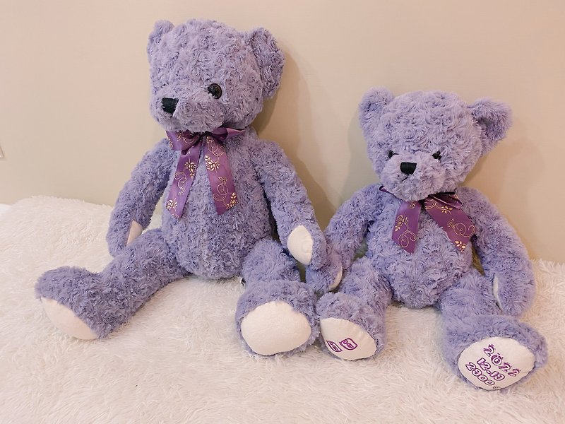 【TiNa】Birth of a full-moon bear, weight bear, custom embroidered first-year gift, birthday gift, wedding bear - ของขวัญวันครบรอบ - ผ้าฝ้าย/ผ้าลินิน หลากหลายสี
