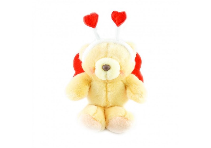 愛的蟲蟲熊｜FF 8吋 絨毛熊熊 玩偶 娃娃 - 枕頭/咕𠱸 - 其他材質 紅色