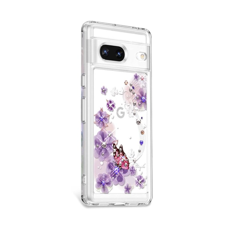 Google Pixel 9/8/7系列 防震雙料水晶彩鑽手機殼-迷情蝶戀 - 手機殼/手機套 - 其他材質 多色