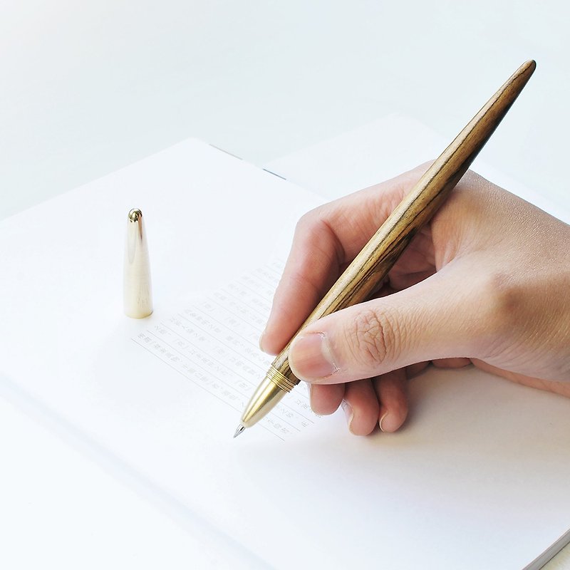 時梭筆 金屬黃銅筆 實木辦公用筆 中性筆 商務簽字筆 - 其他書寫用具 - 木頭 卡其色